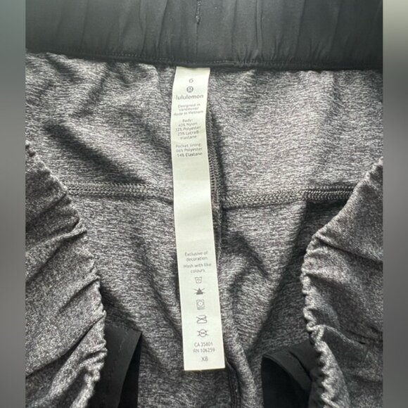 Lululemon On The Fly Pant Full Length Heathered Black Size 6 - Picture 5 of 6